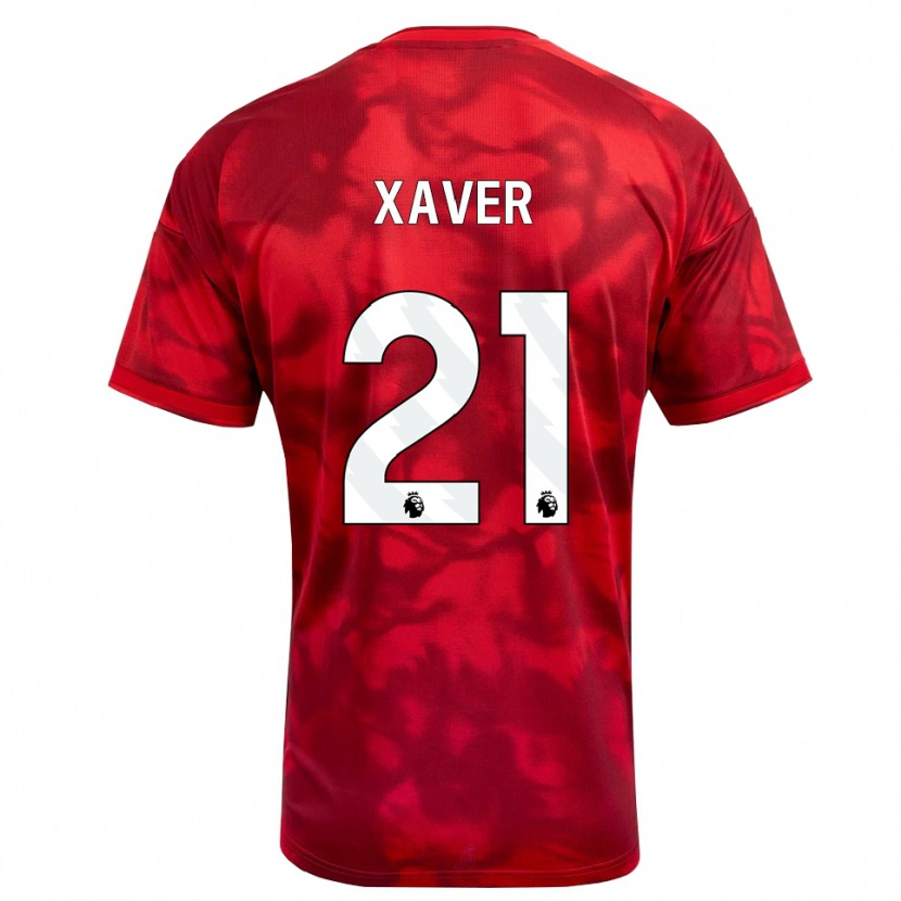 Danxen Mulher Camisola Xaver Schlager #21 Crimson Branco Principal 2026/27 Camisa Brasil