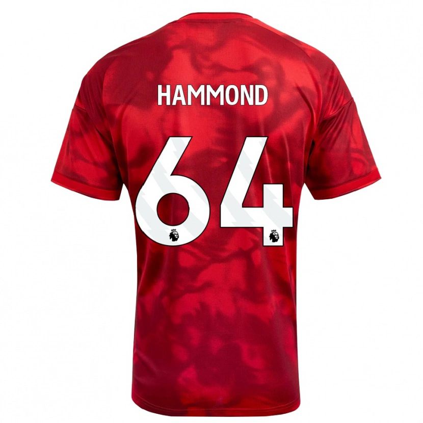 Danxen Mulher Camisola Ben Hammond #64 Crimson Branco Principal 2026/27 Camisa Brasil