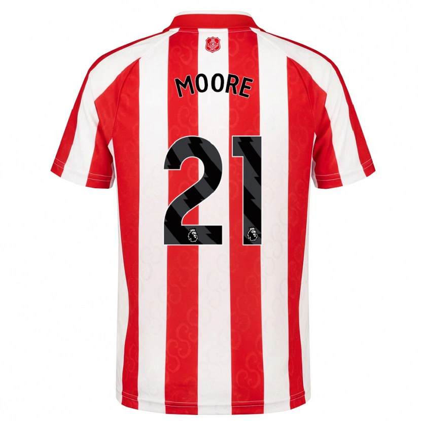Danxen Mulher Camisola Simon Moore #21 Vermelho Branco Preto Principal 2026/27 Camisa Brasil
