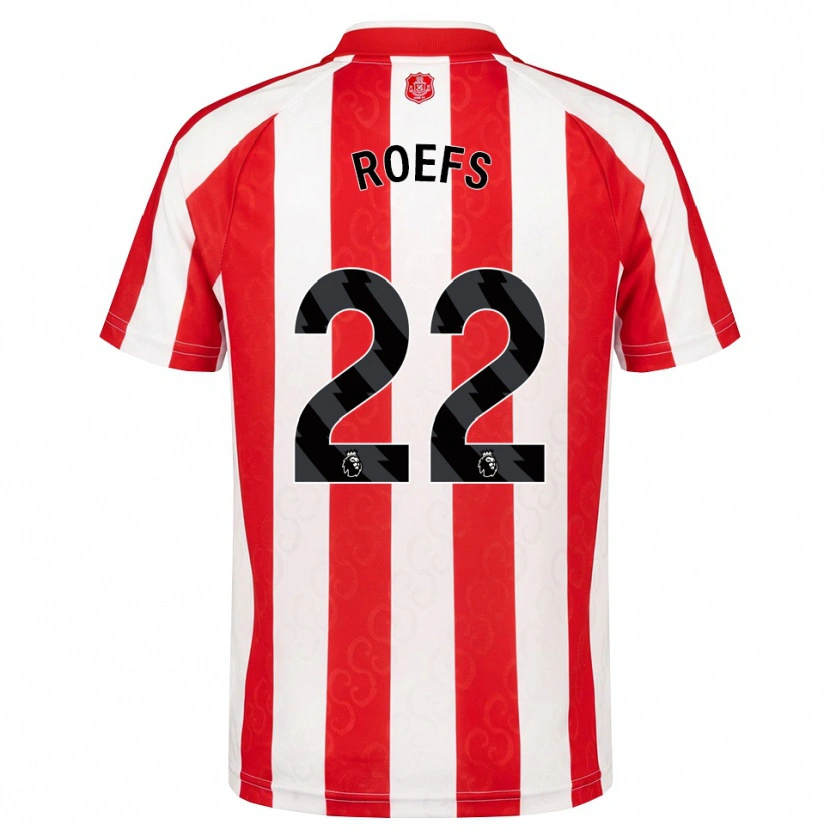 Danxen Mulher Camisola Robin Roefs #22 Vermelho Branco Preto Principal 2026/27 Camisa Brasil