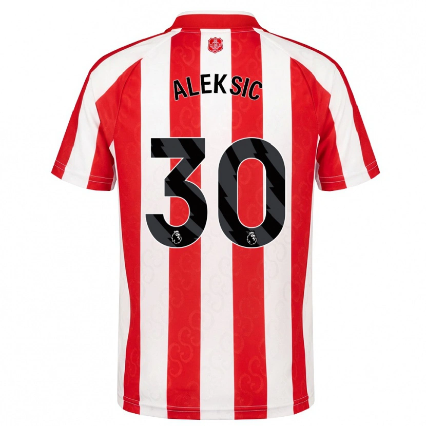 Danxen Mulher Camisola Milan Aleksic #30 Vermelho Branco Preto Principal 2026/27 Camisa Brasil