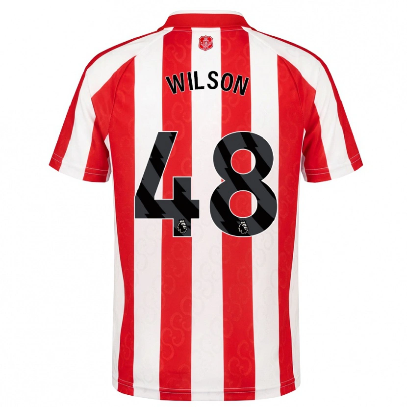 Danxen Mulher Camisola Callum Wilson #48 Vermelho Branco Preto Principal 2026/27 Camisa Brasil