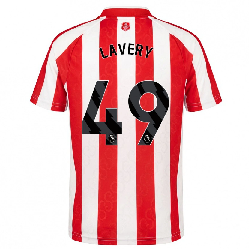 Danxen Mulher Camisola Thomas Lavery #49 Vermelho Branco Preto Principal 2026/27 Camisa Brasil