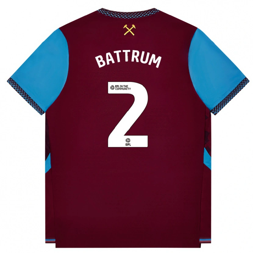 Danxen Mulher Camisola Ryan Battrum #2 Borgonha Cornflowerblue Principal 2026/27 Camisa Brasil