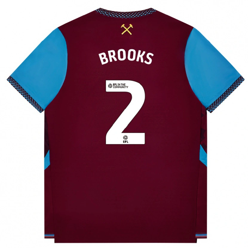 Danxen Mulher Camisola Connor Brooks #2 Borgonha Cornflowerblue Principal 2026/27 Camisa Brasil