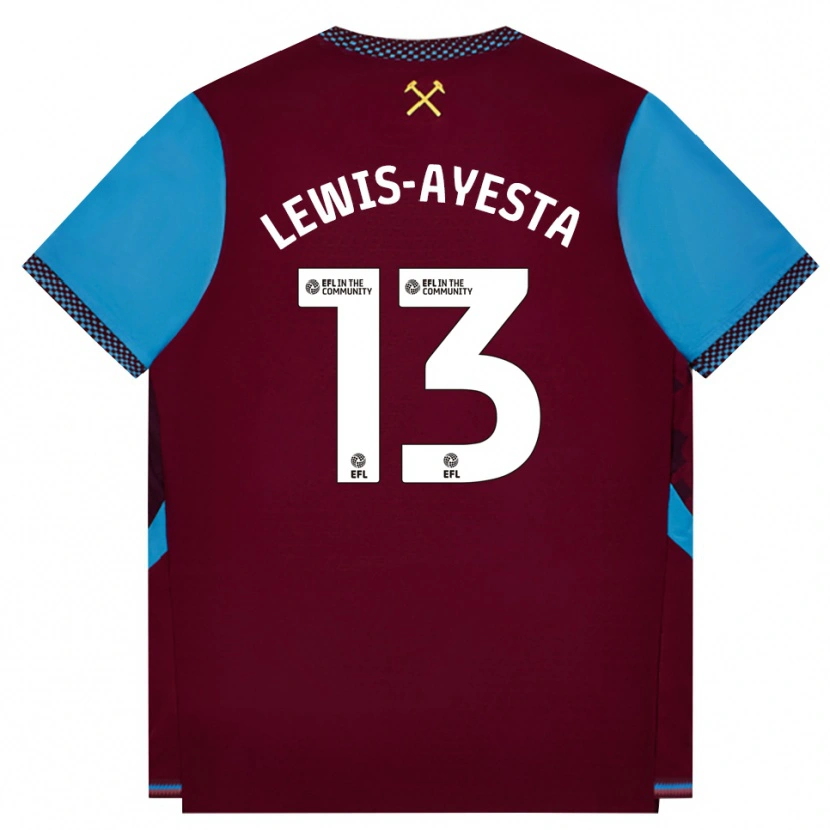 Danxen Mulher Camisola Felix Lewis-Ayesta #13 Borgonha Cornflowerblue Principal 2026/27 Camisa Brasil