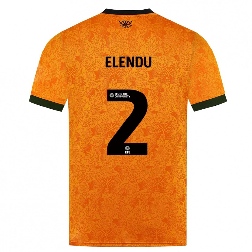 Danxen Mulher Camisola Elvis Elendu #2 Laranja Preto Principal 2026/27 Camisa Brasil