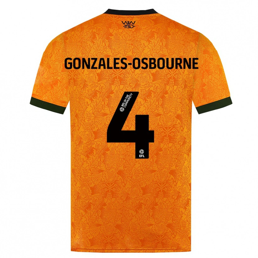 Danxen Mulher Camisola Isaiah Gonzales-Osbourne #4 Laranja Preto Principal 2026/27 Camisa Brasil