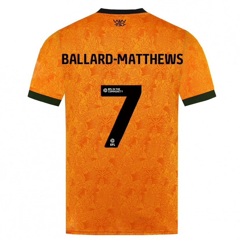 Danxen Mulher Camisola Emilio Ballard-Matthews #7 Laranja Preto Principal 2026/27 Camisa Brasil