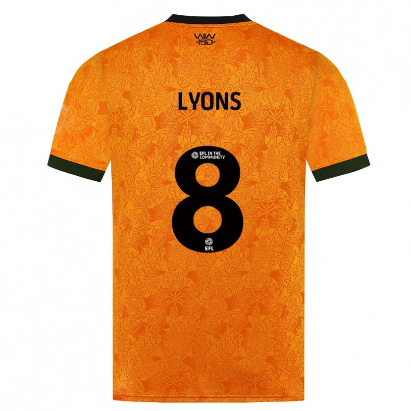 Danxen Mulher Camisola Connor Lyons #8 Laranja Preto Principal 2026/27 Camisa Brasil