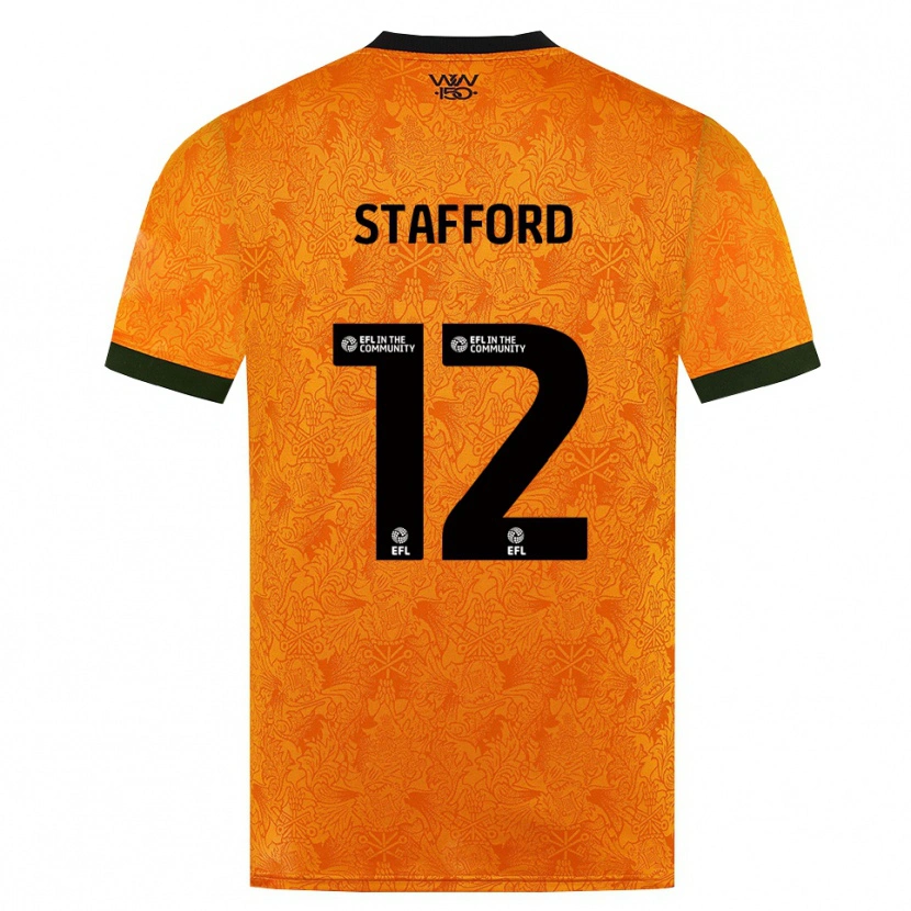 Danxen Mulher Camisola Ollie Stafford #12 Laranja Preto Principal 2026/27 Camisa Brasil