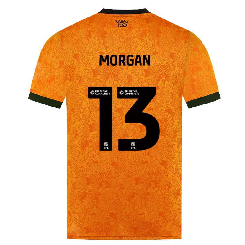 Danxen Mulher Camisola Bobby Morgan #13 Laranja Preto Principal 2026/27 Camisa Brasil