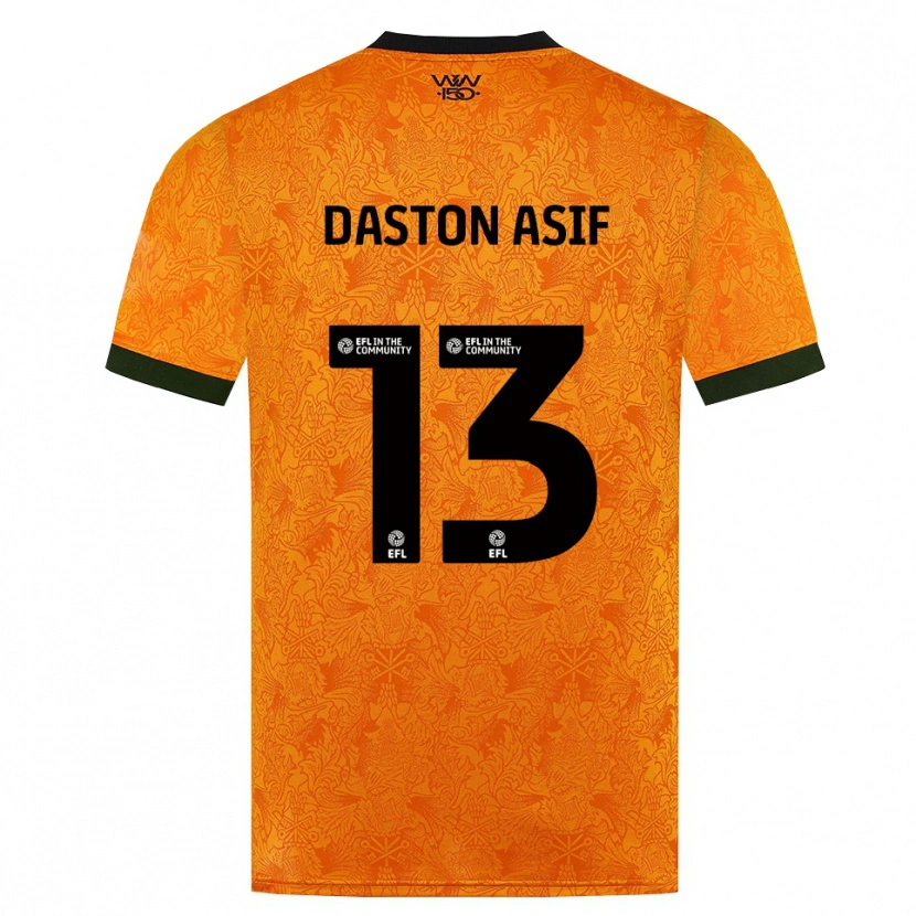 Danxen Mulher Camisola Daston Asif #13 Laranja Preto Principal 2026/27 Camisa Brasil