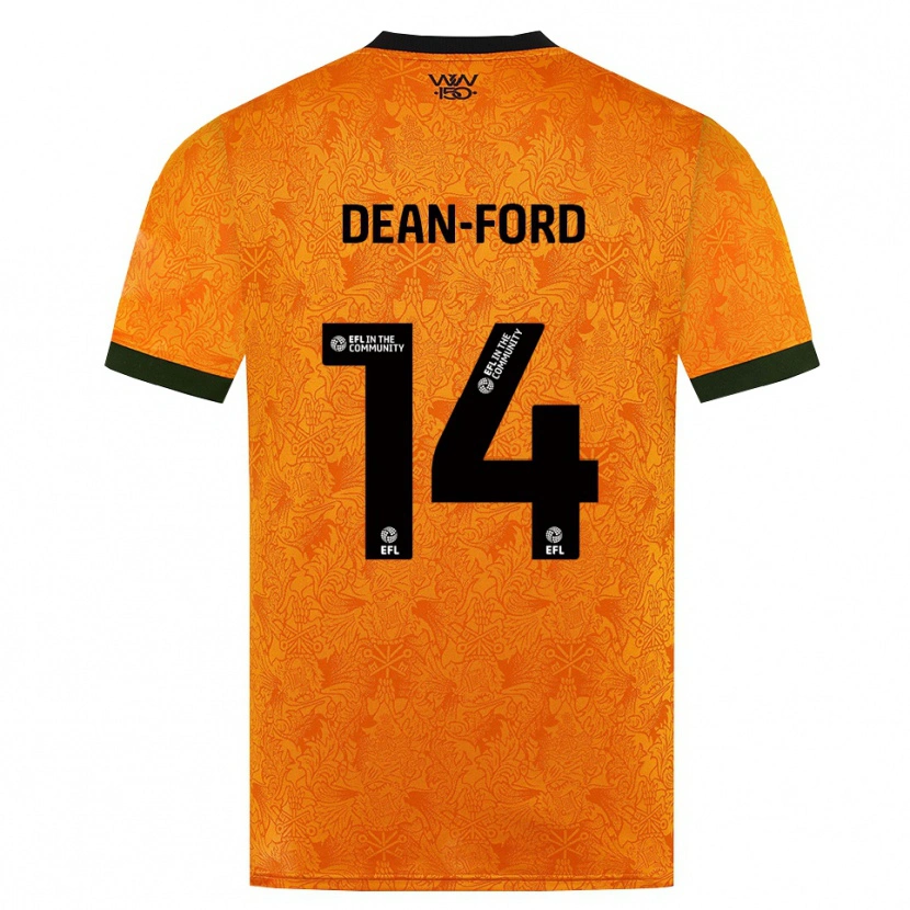 Danxen Mulher Camisola Jacob Dean-Ford #14 Laranja Preto Principal 2026/27 Camisa Brasil