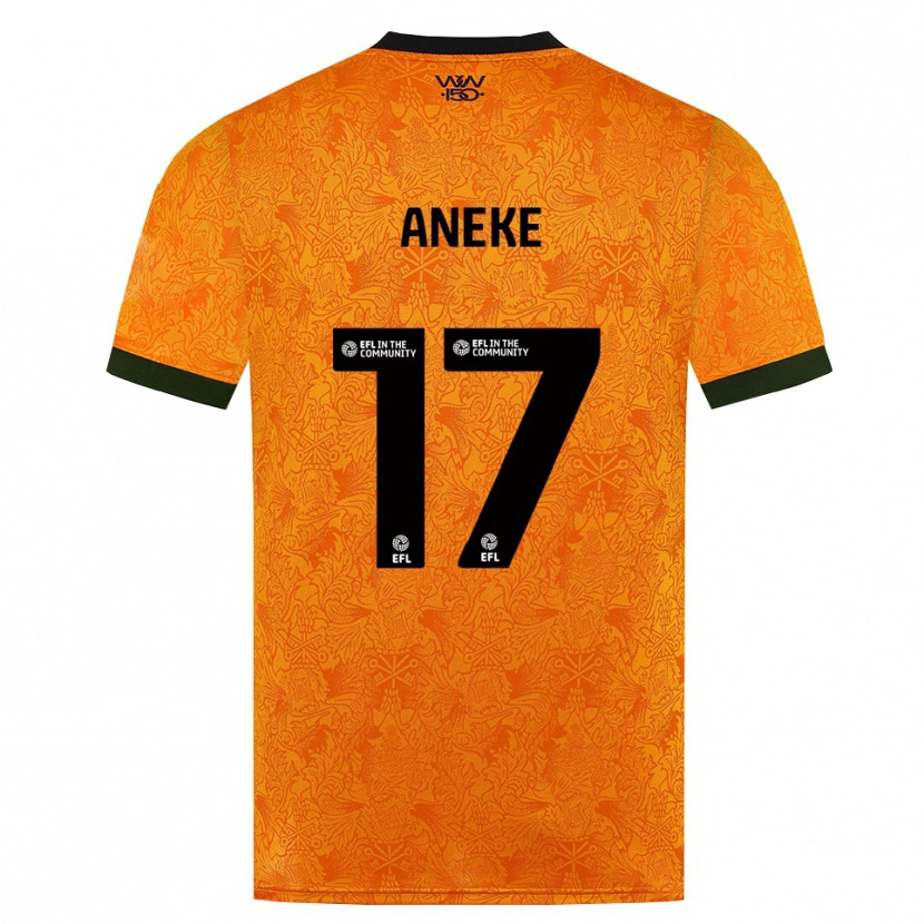 Danxen Mulher Camisola Aaron Aneke #17 Laranja Preto Principal 2026/27 Camisa Brasil