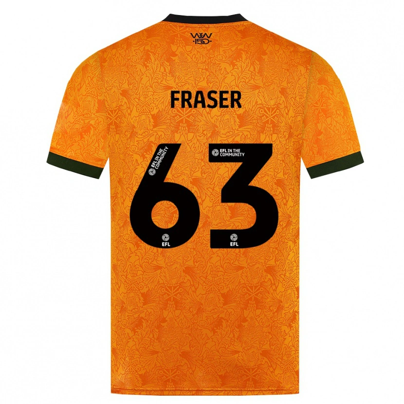 Danxen Mulher Camisola Nathan Fraser #63 Laranja Preto Principal 2026/27 Camisa Brasil