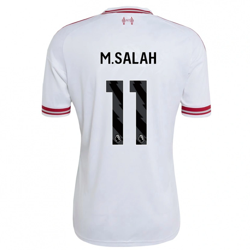 Danxen Mulher Camisola Mohamed Salah #11 Vermelho Branco Alternativa 2026/27 Camisa Brasil