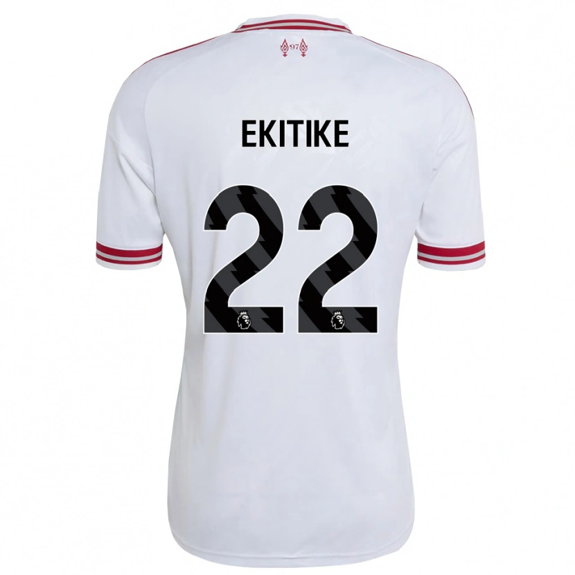 Danxen Mulher Camisola Hugo Ekitiké #22 Vermelho Branco Alternativa 2026/27 Camisa Brasil