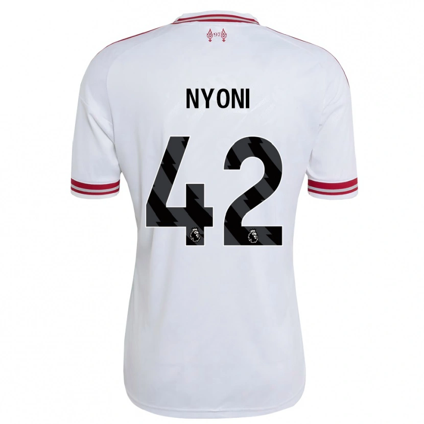 Danxen Mulher Camisola Trey Nyoni #42 Vermelho Branco Alternativa 2026/27 Camisa Brasil