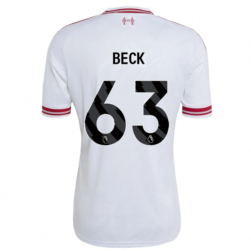 Danxen Mulher Camisola Owen Beck #63 Vermelho Branco Alternativa 2026/27 Camisa Brasil