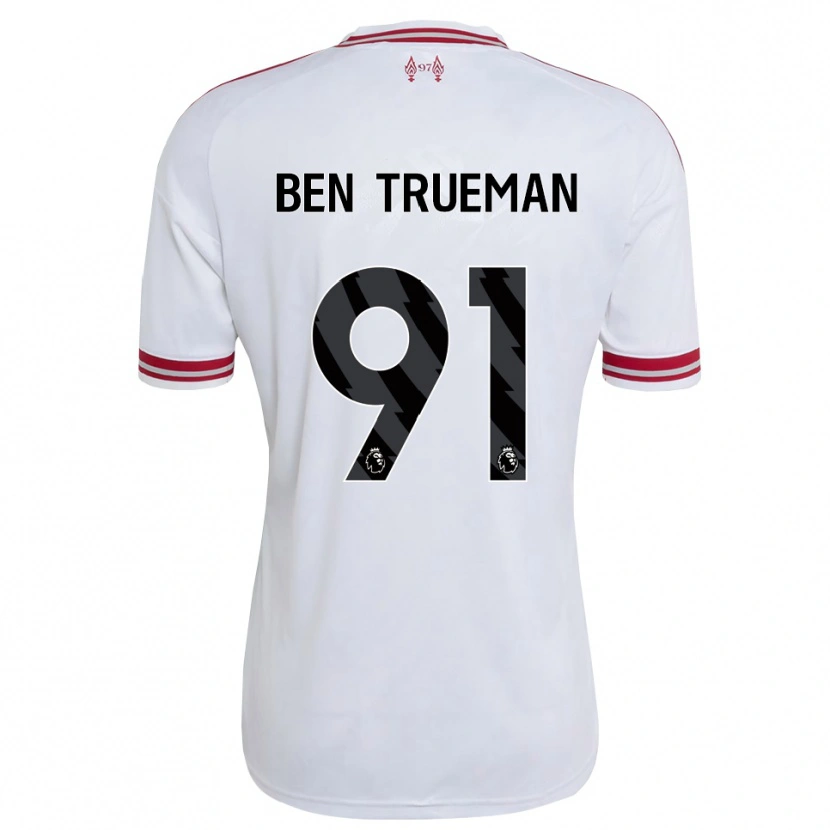 Danxen Mulher Camisola Ben Trueman #91 Vermelho Branco Alternativa 2026/27 Camisa Brasil