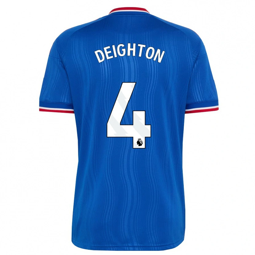 Danxen Mulher Camisola Joe Deighton #4 Azul Branco Vermelho Alternativa 2026/27 Camisa Brasil