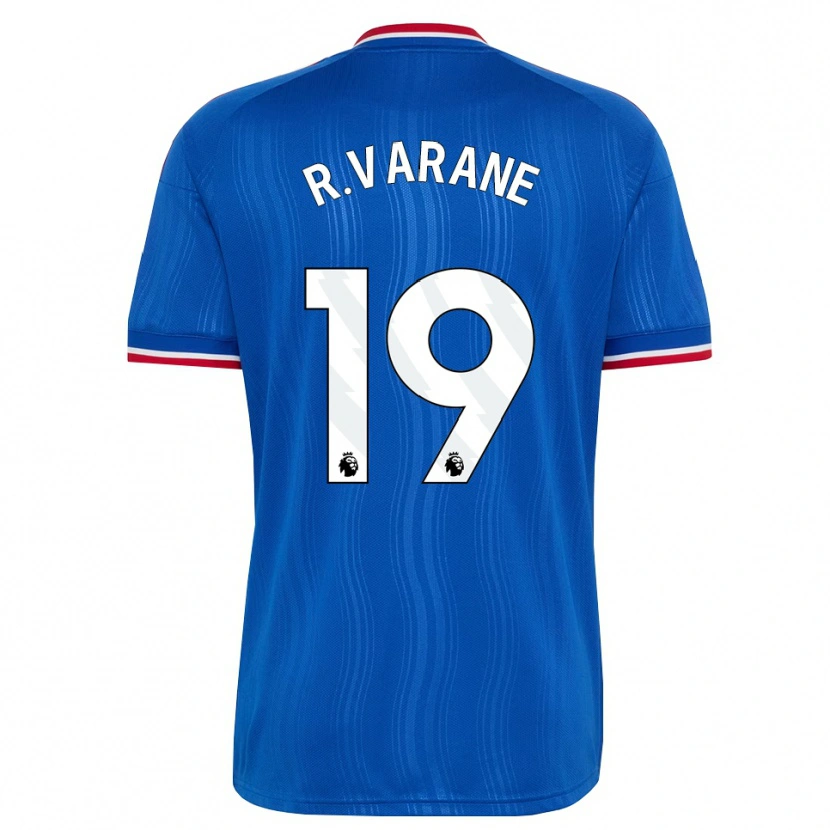 Danxen Mulher Camisola Raphael Varane #19 Azul Branco Vermelho Alternativa 2026/27 Camisa Brasil