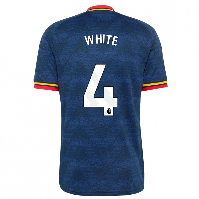 Danxen Mulher Camisola Ben White #4 Midnightblue Amarelo Vermelho Alternativa 2026/27 Camisa Brasil