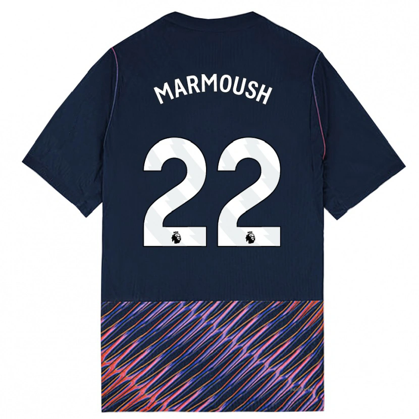 Danxen Mulher Camisola Omar Marmoush #22 Azul Real Branco Alternativa 2026/27 Camisa Brasil