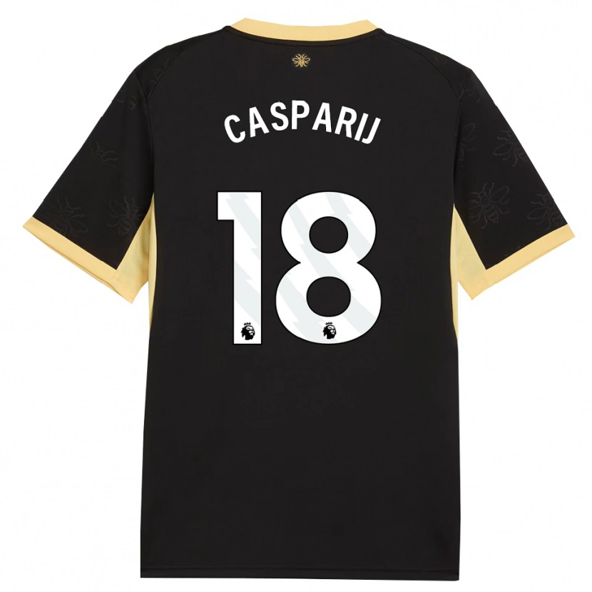 Danxen Mulher Camisola Kerstin Casparij #18 Preto Amarelo Alternativa 2026/27 Camisa Brasil