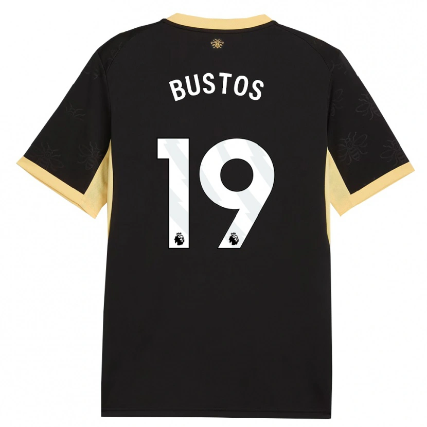 Danxen Mulher Camisola Nahuel Bustos #19 Preto Amarelo Alternativa 2026/27 Camisa Brasil