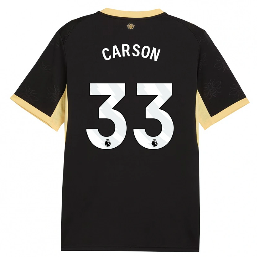 Danxen Mulher Camisola Scott Carson #33 Preto Amarelo Alternativa 2026/27 Camisa Brasil