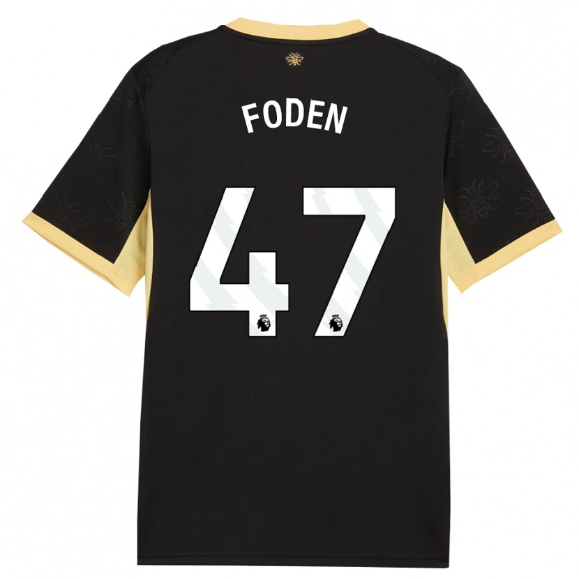 Danxen Mulher Camisola Phil Foden #47 Preto Amarelo Alternativa 2026/27 Camisa Brasil