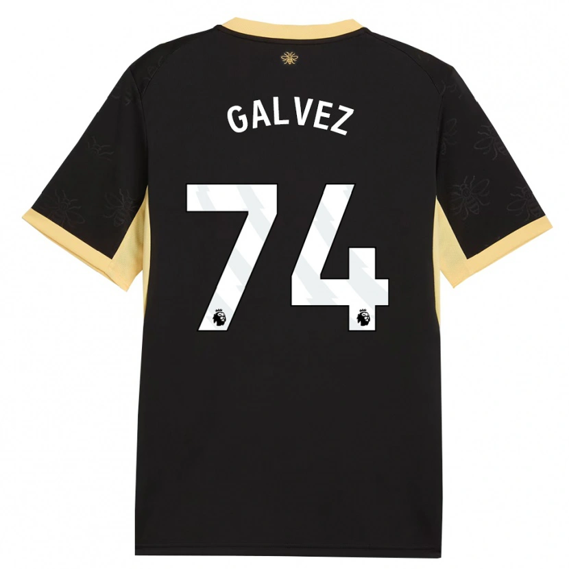 Danxen Mulher Camisola Tomas Galvez #74 Preto Amarelo Alternativa 2026/27 Camisa Brasil