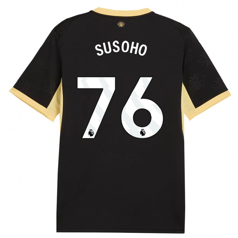 Danxen Mulher Camisola Mahamadou Susoho #76 Preto Amarelo Alternativa 2026/27 Camisa Brasil