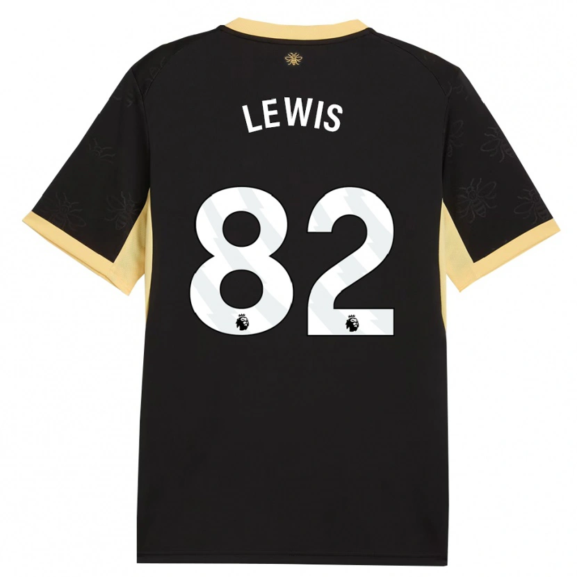 Danxen Mulher Camisola Rico Lewis #82 Preto Amarelo Alternativa 2026/27 Camisa Brasil