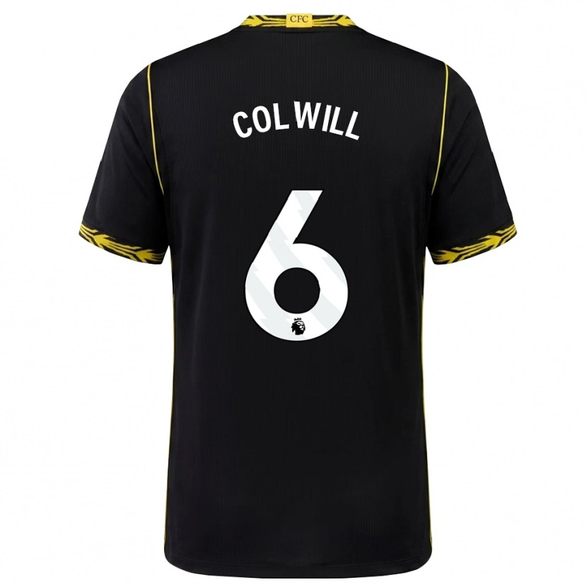 Danxen Mulher Camisola Levi Colwill #6 Preto Amarelo Alternativa 2026/27 Camisa Brasil