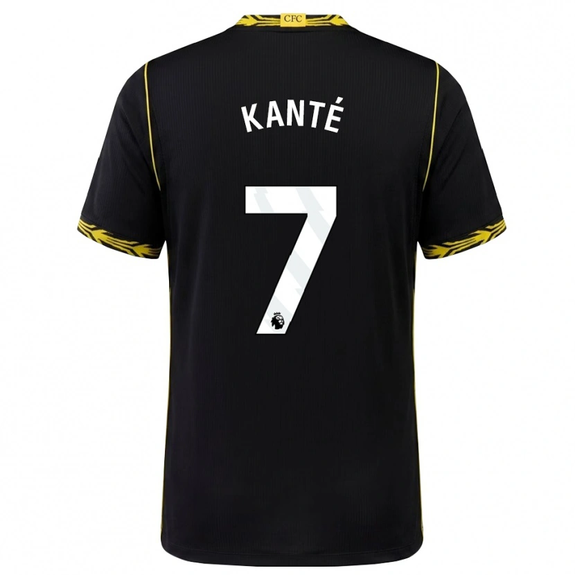 Danxen Mulher Camisola N'golo Kante #7 Preto Amarelo Alternativa 2026/27 Camisa Brasil