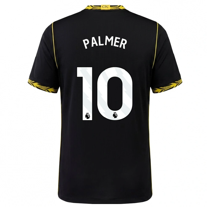 Danxen Mulher Camisola Cole Palmer #10 Preto Amarelo Alternativa 2026/27 Camisa Brasil