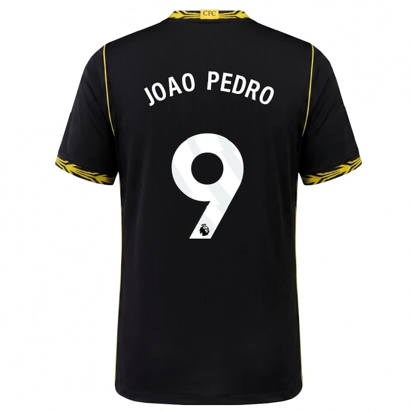 Danxen Mulher Camisola João Pedro #9 Preto Amarelo Alternativa 2026/27 Camisa Brasil