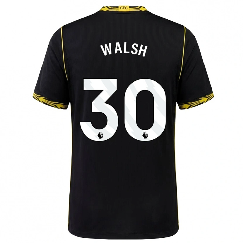 Danxen Mulher Camisola Keira Walsh #30 Preto Amarelo Alternativa 2026/27 Camisa Brasil