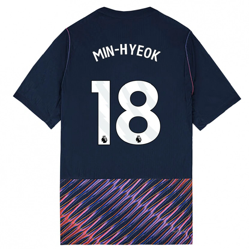 Danxen Mulher Camisola Min-Hyeok Yang #18 Azul Real Branco Alternativa 2026/27 Camisa Brasil