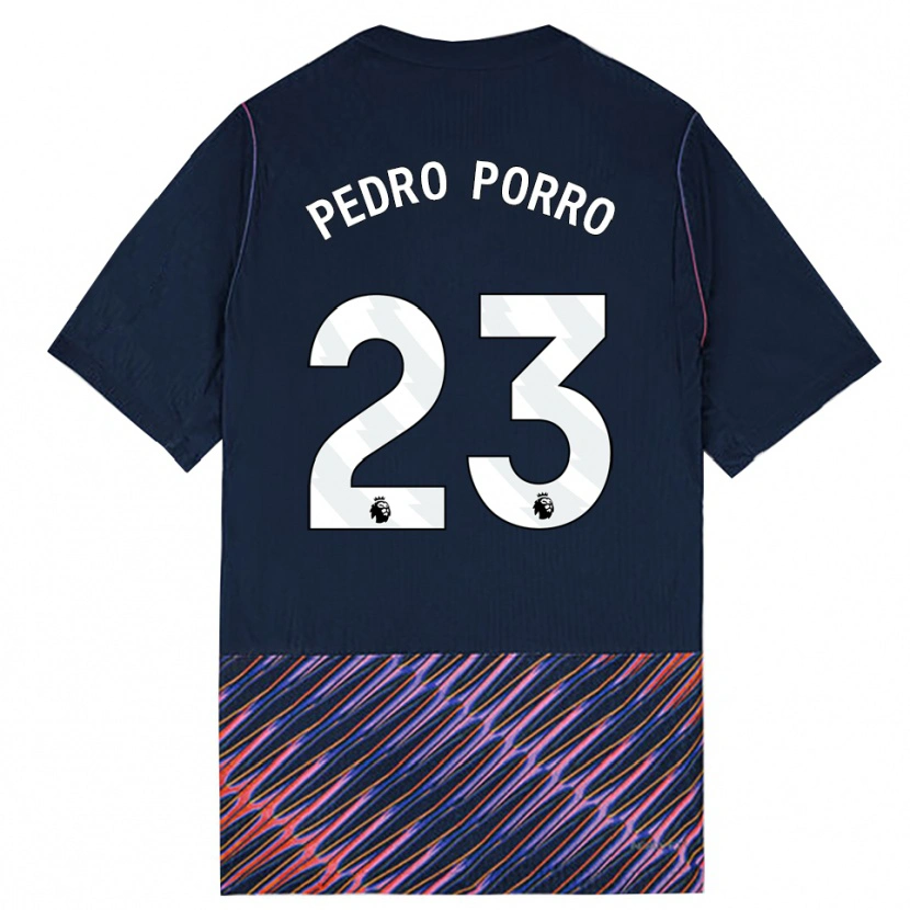 Danxen Mulher Camisola Pedro Porro #23 Azul Real Branco Alternativa 2026/27 Camisa Brasil