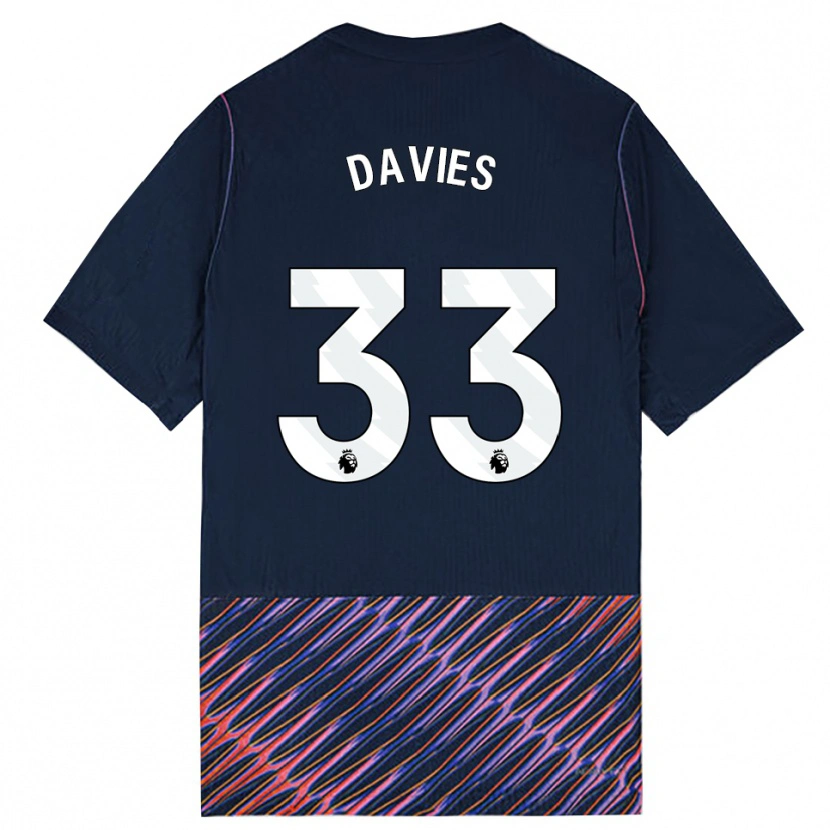 Danxen Mulher Camisola Ben Davies #33 Azul Real Branco Alternativa 2026/27 Camisa Brasil