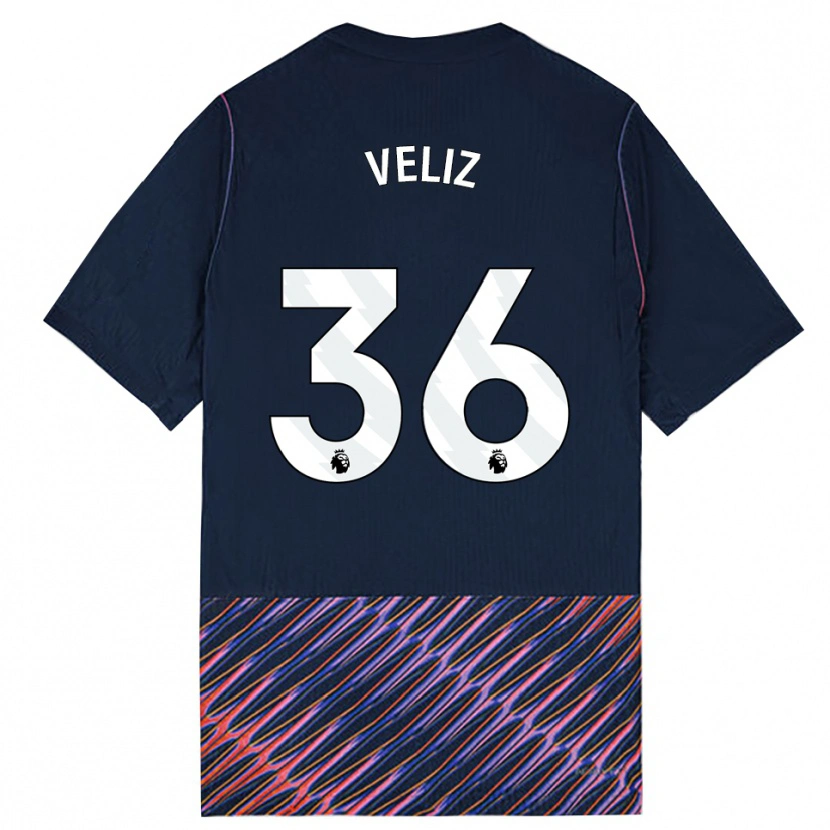 Danxen Mulher Camisola Alejo Véliz #36 Azul Real Branco Alternativa 2026/27 Camisa Brasil