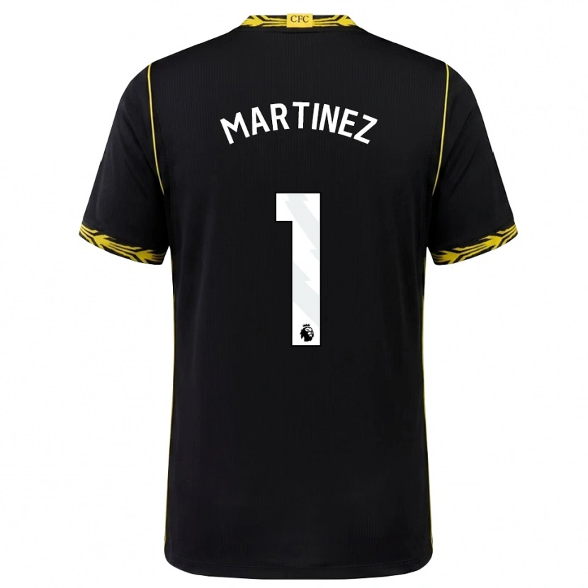 Danxen Mulher Camisola Emiliano Martínez #1 Preto Amarelo Alternativa 2026/27 Camisa Brasil