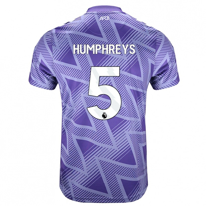 Danxen Mulher Camisola Holly Humphreys #5 Palevioletred Branco Alternativa 2026/27 Camisa Brasil