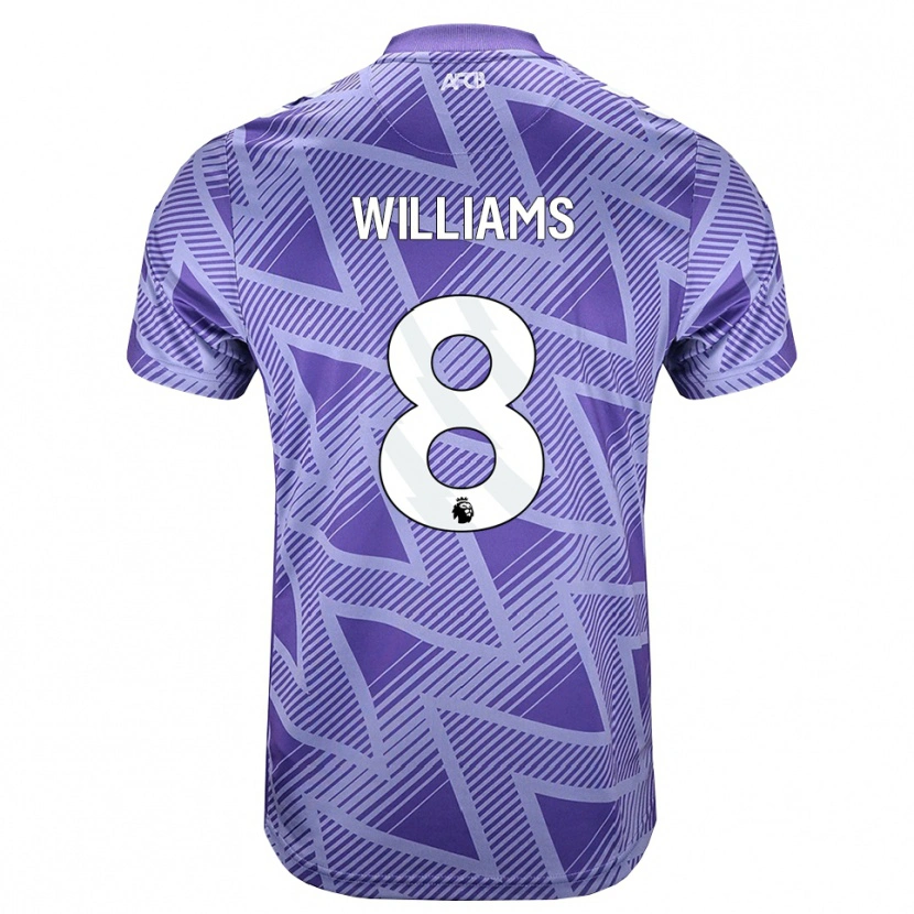 Danxen Mulher Camisola Phoebe Williams #8 Palevioletred Branco Alternativa 2026/27 Camisa Brasil