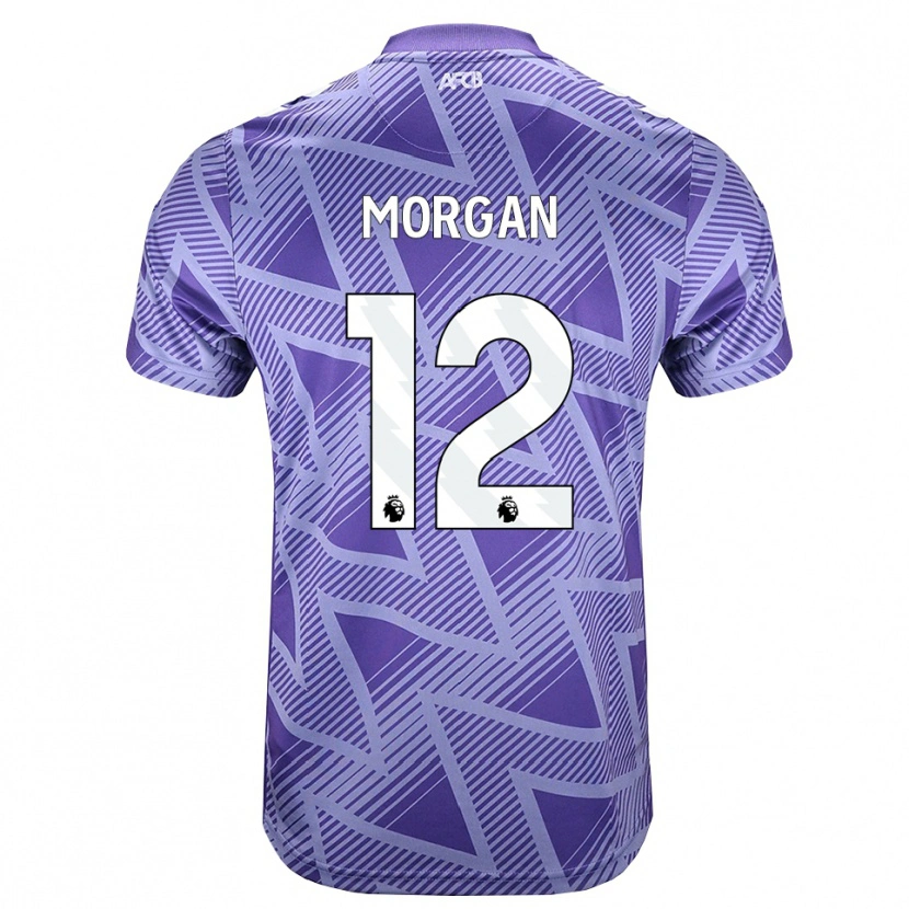 Danxen Mulher Camisola Ollie Morgan #12 Palevioletred Branco Alternativa 2026/27 Camisa Brasil