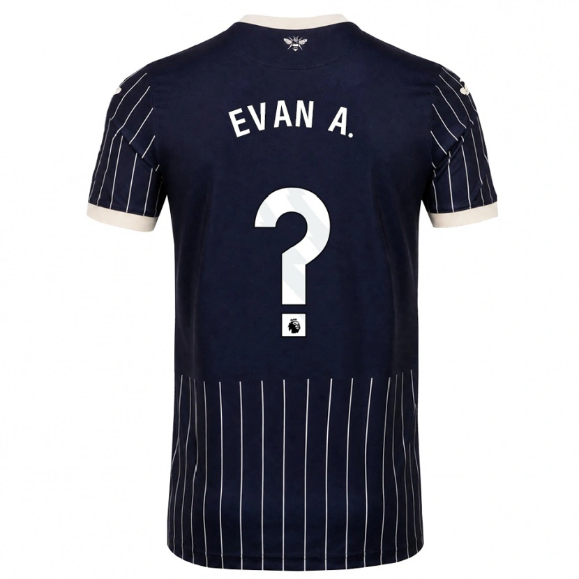 Danxen Mulher Camisola Evan Anderson #0 Preto Branco Alternativa 2026/27 Camisa Brasil